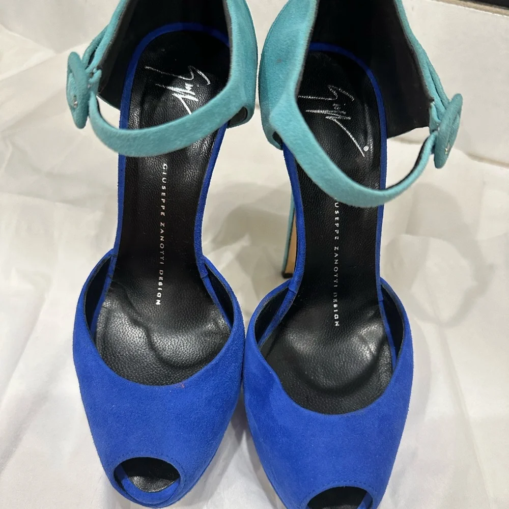 Giuseppe zanotti sharon blue platform sz 6 - Picture 2 of 16